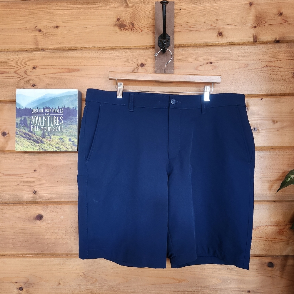 Under Armour 💙 Men Tech Golf Shorts Navy Blue Athletic Performance Flat 40 X10"
